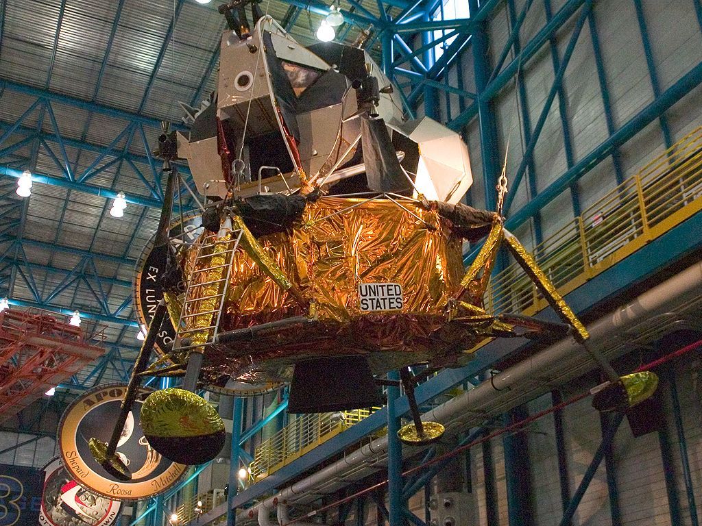 The original Lunar Excursion Module from Apollo 15, replaced because it wasn't designed to carry a moon buggy. Dec. 27, 2002.  Click for next photo.