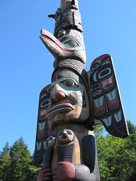 Ketchikan, Alaska has lot of totem poles.  Click for next photo.
