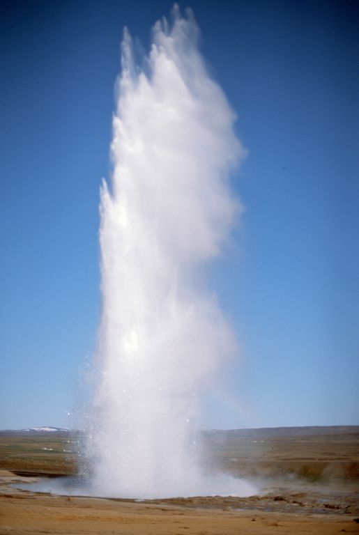 This is one of the shots where Strokkur soaked me.  Click for next photo.