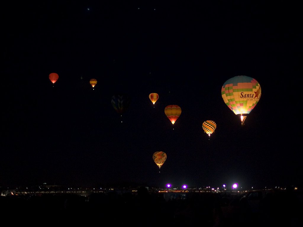 Before dawn, Albuquerque Balloon Fiesta.  Click for next photo.