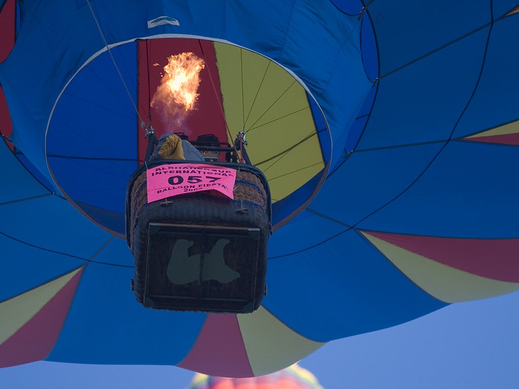 Takeoff, Albuquerque Balloon Fiesta.  Click for next photo.