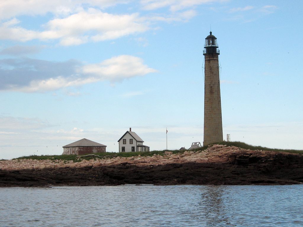 Start of the journey, Petit Manan lighthouse near Bar Harbor, Maine.  Click for next photo.