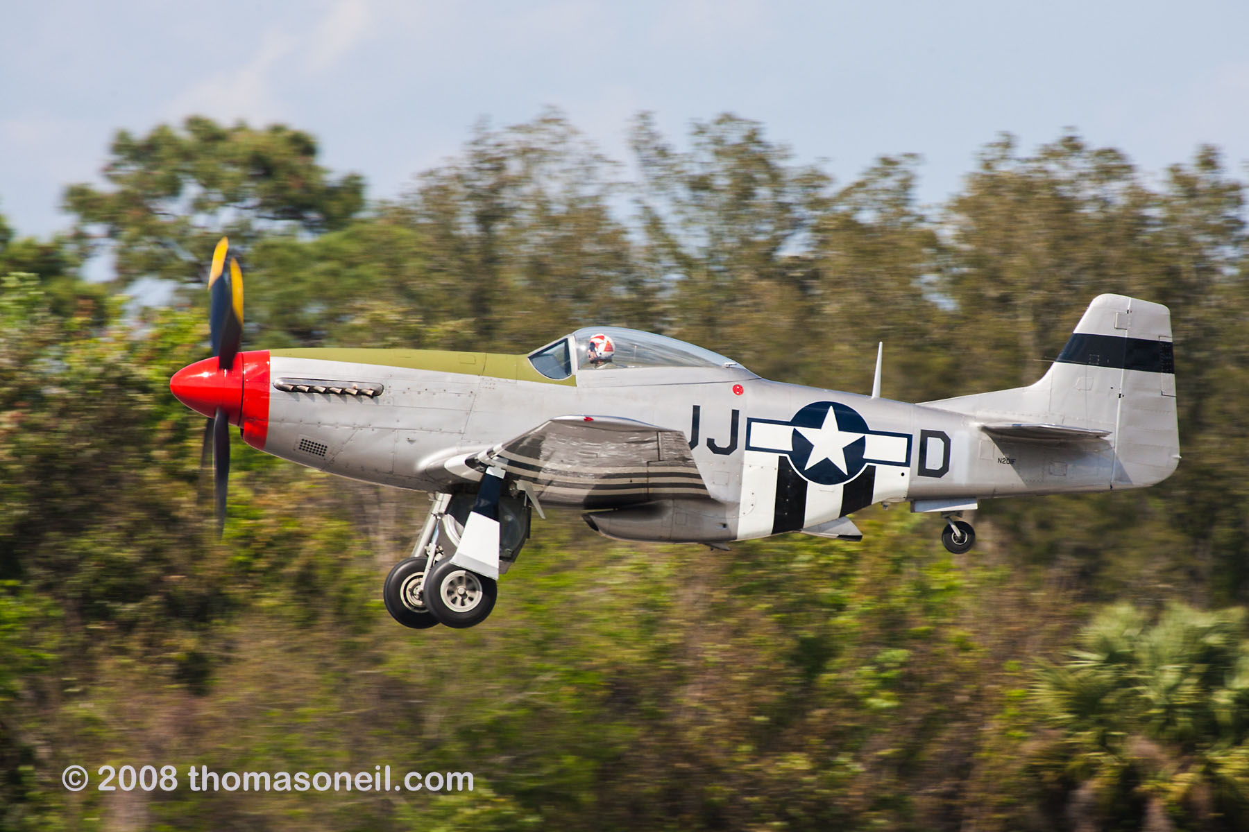 P-51 Mustang, TICO Warbirds Air Show, Titusville, Florida, March 2008.  Click for next photo.