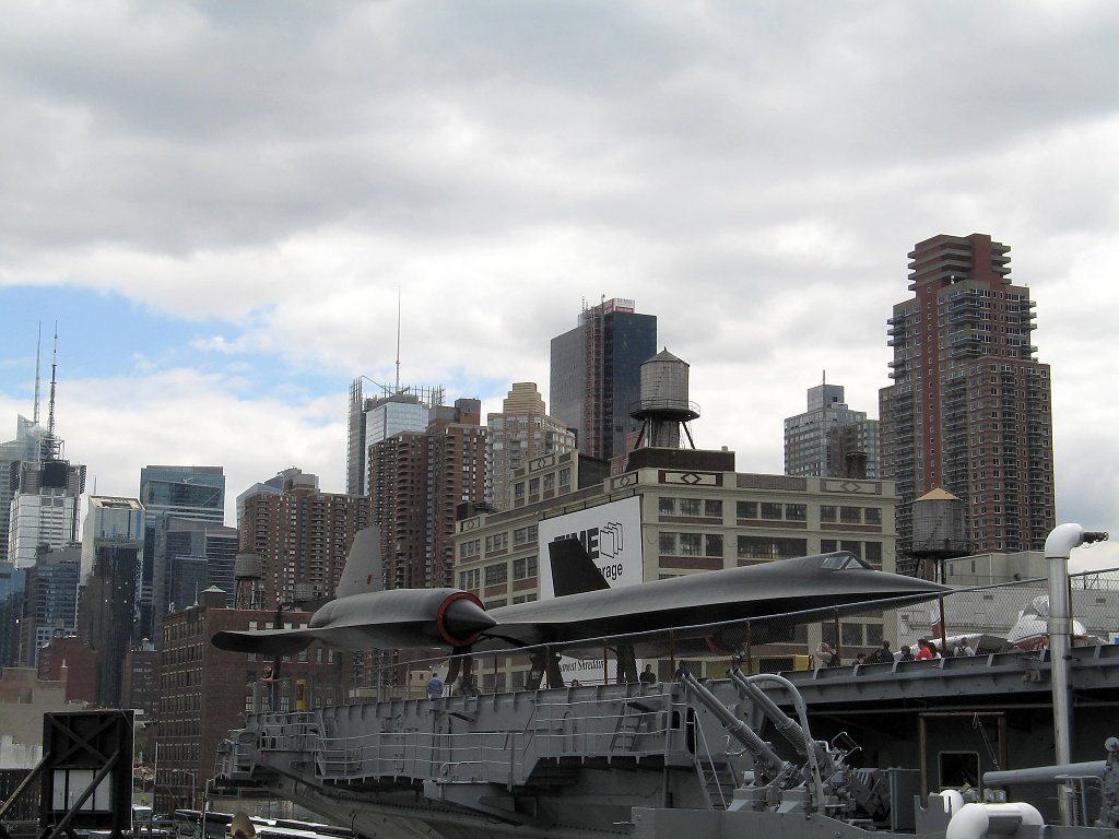 A-12 Blackbird, USS Intrepid, New York City.  Click for next photo.