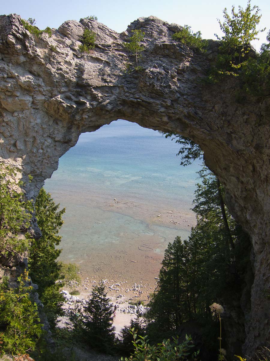 Arch Rock, Mackinac Island, Michigan, August 2013.  Click for next photo.