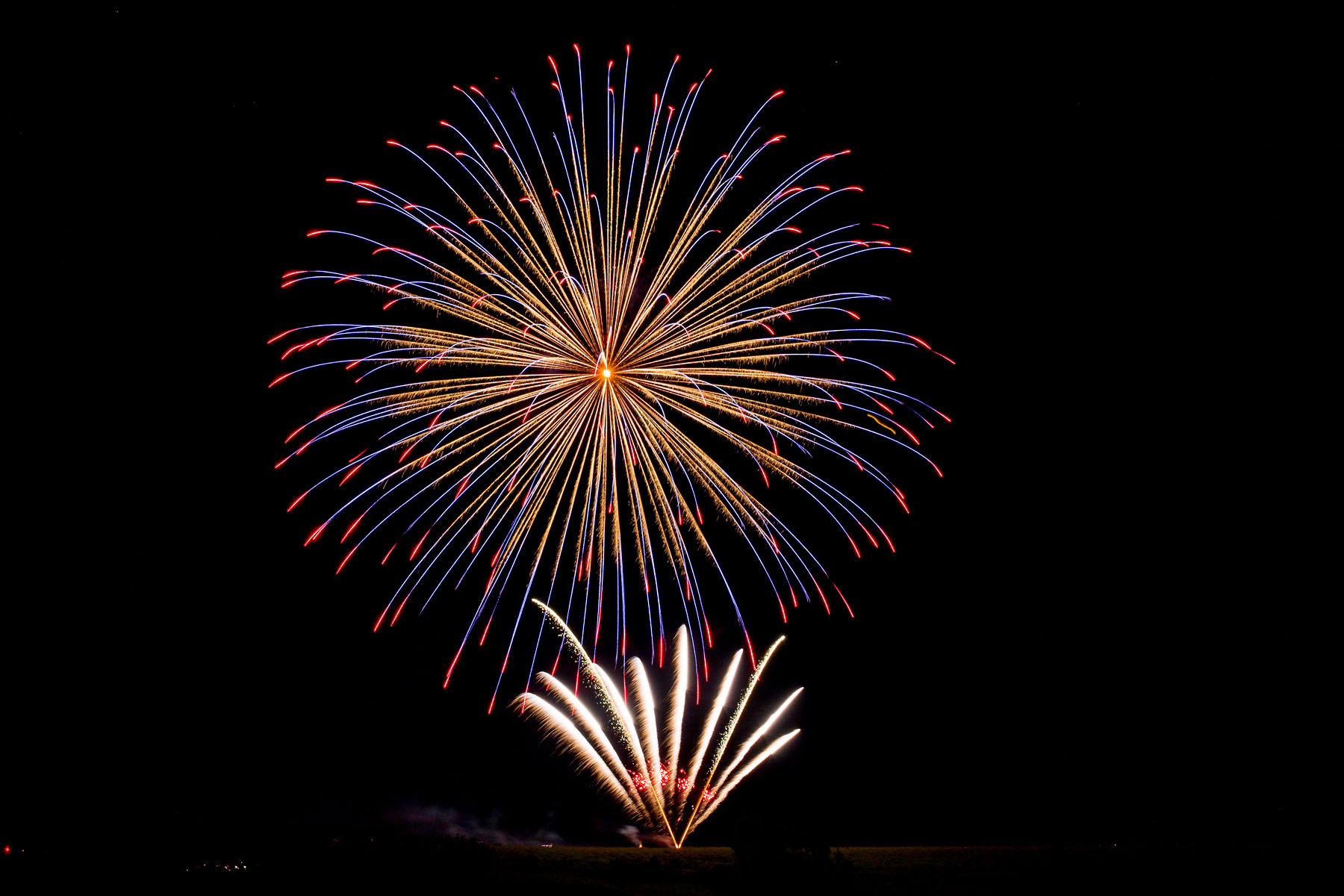Fireworks, Red Lodge, MT, 4th of July 2019.  Click for next photo.