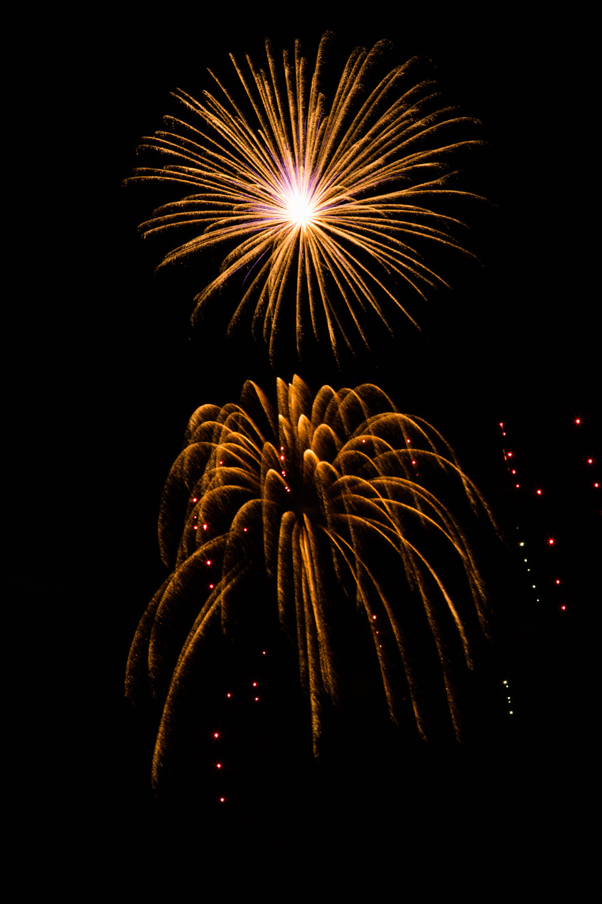 Fireworks, Red Lodge, MT, July 4, 2020.  Click for next photo.