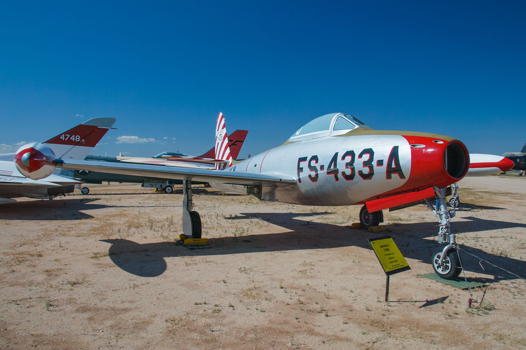 Republic F-84C Thunderjet, Pima Air and Space Museum, Tucson.  Click for next photo.