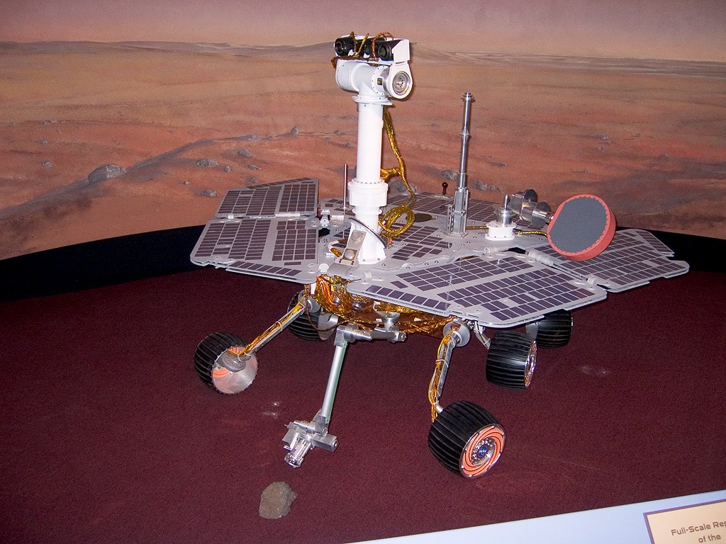 Mars rover, New Mexico Museum of Space History, Alamagordo, 2004.  Click for next photo.