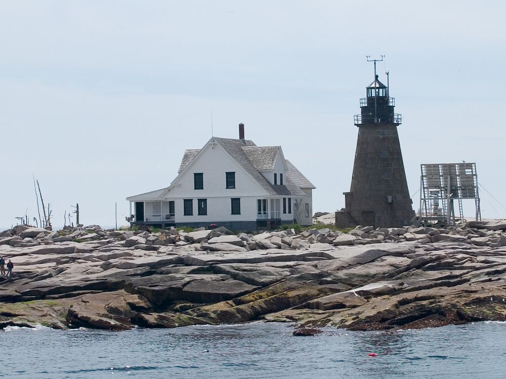 Mount Desert Rock, an isolated outpost which has a lighthouse, research station and a seal colony.  Click for next photo.