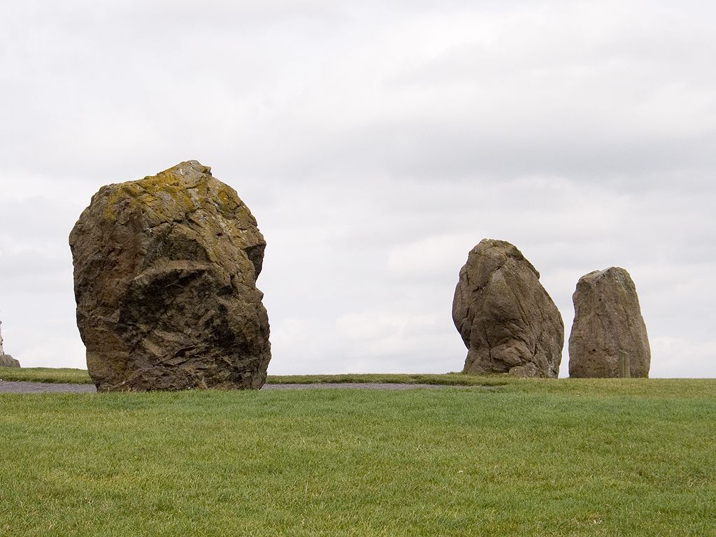 Stone monoliths, Newgrange, Ireland.  Click for next photo.