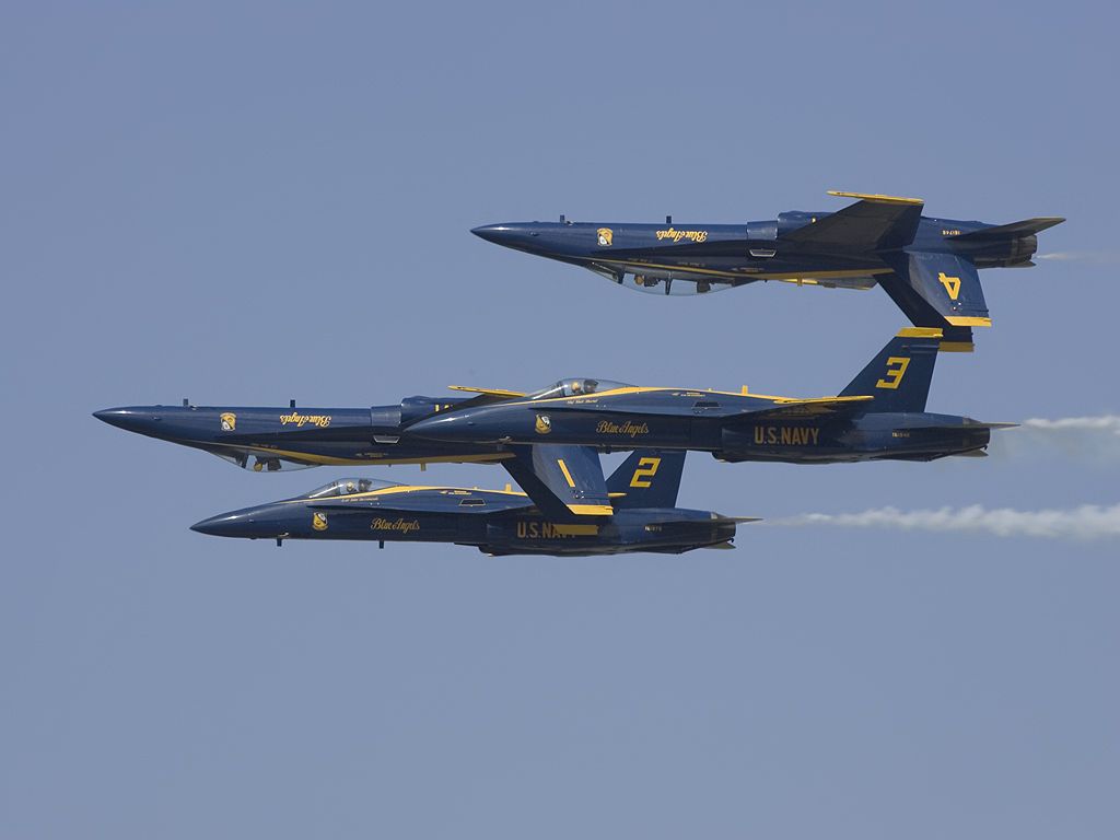 Blue Angels in assorted configurations.  Click for next photo.
