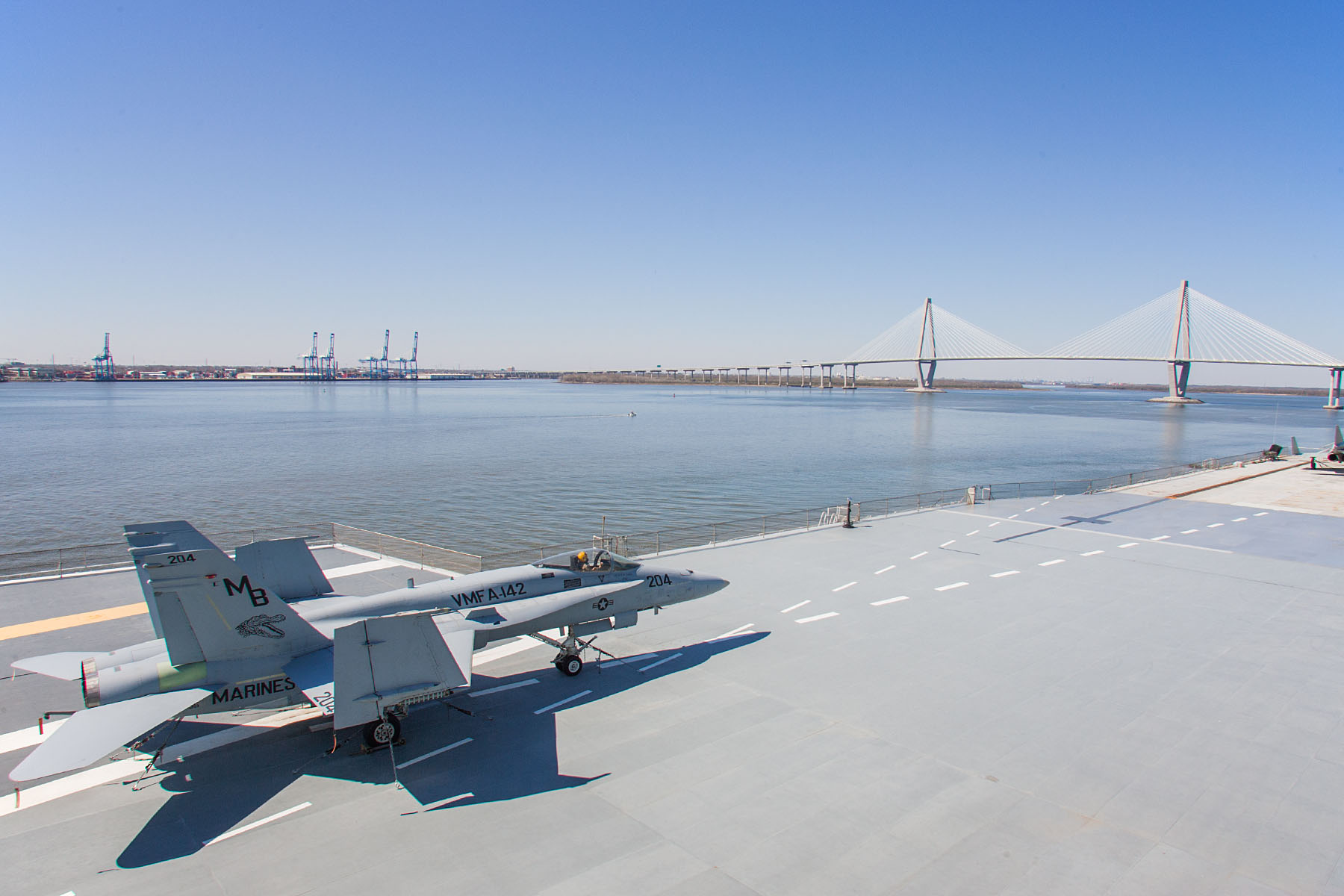 FA-18 Hornet on the deck of the USS Yorktown, Charleston, South Carolina.  Click for next photo.