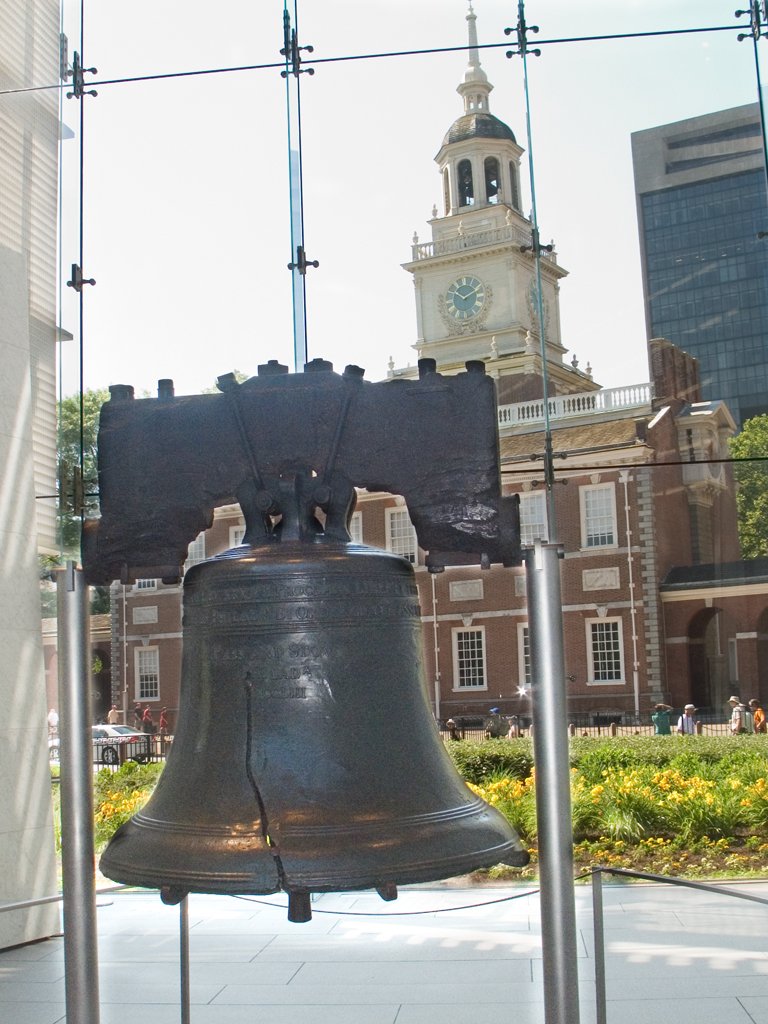 Liberty Bell and Independence Hall, Philadelphia.  Click for next photo.
