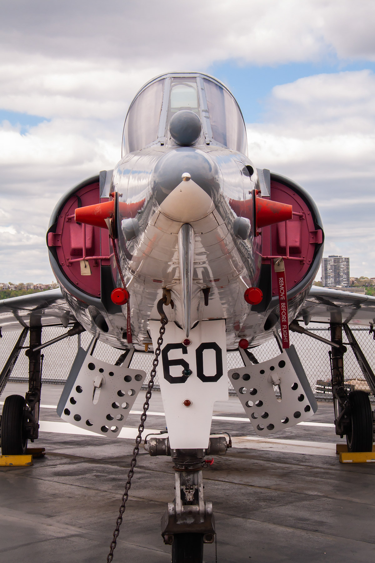 Dassault Etendard IV M, USS Intrepid, New York City.  Click for next photo.