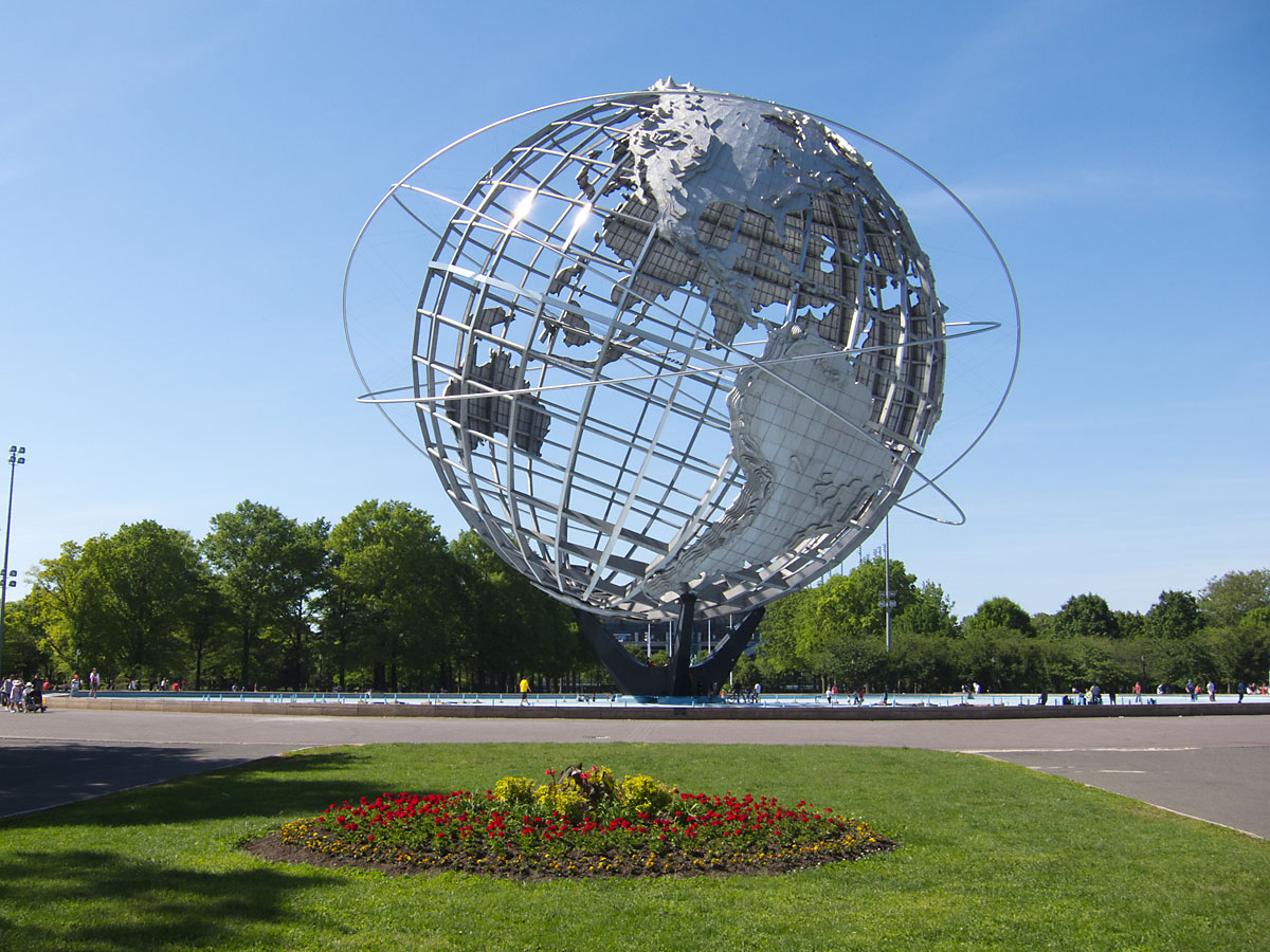 Unisphere in Flushing Meadows-Corona Park, New York.  Click for next photo.