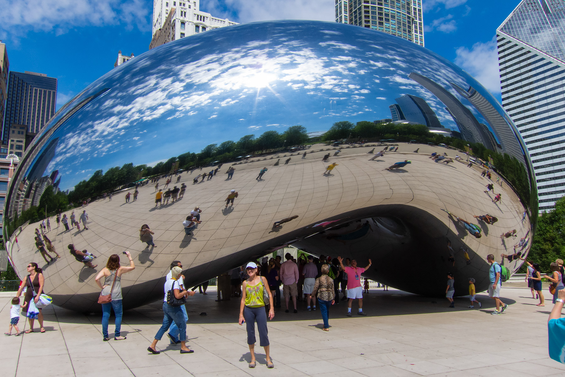 Cloud Gate, Millennium Park, Chicago.  Click for next photo.
