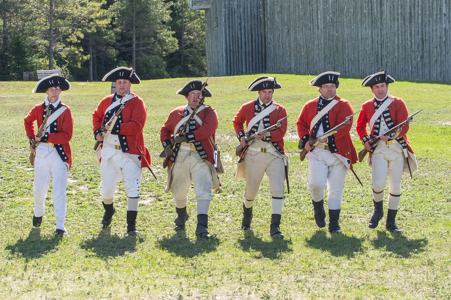 Redcoats at Colonial Michilimackinac, Mackinaw City, Michigan.  Click for next photo.