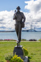 Monument to the builders of the Mackinac Bridge, Michigan.