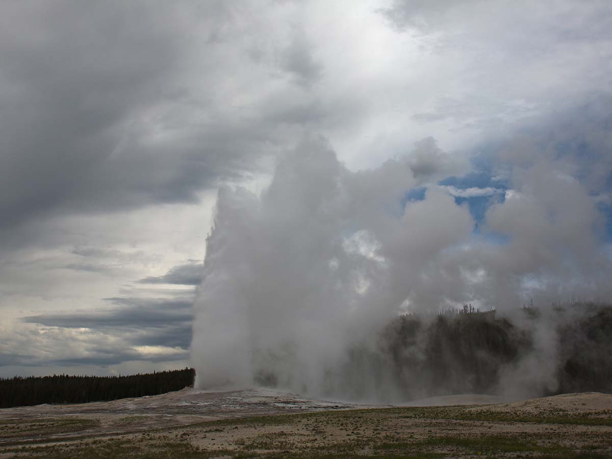 Old Faithful, Yellowstone.  Click for next photo.