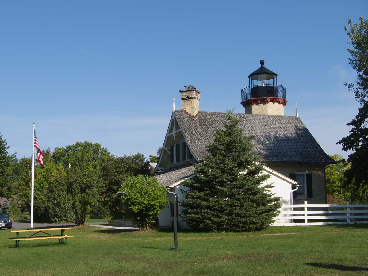 McGulpin Ppoint Lighthouse near Mackinaw City, Michigan, August 2013.  Click for next photo.