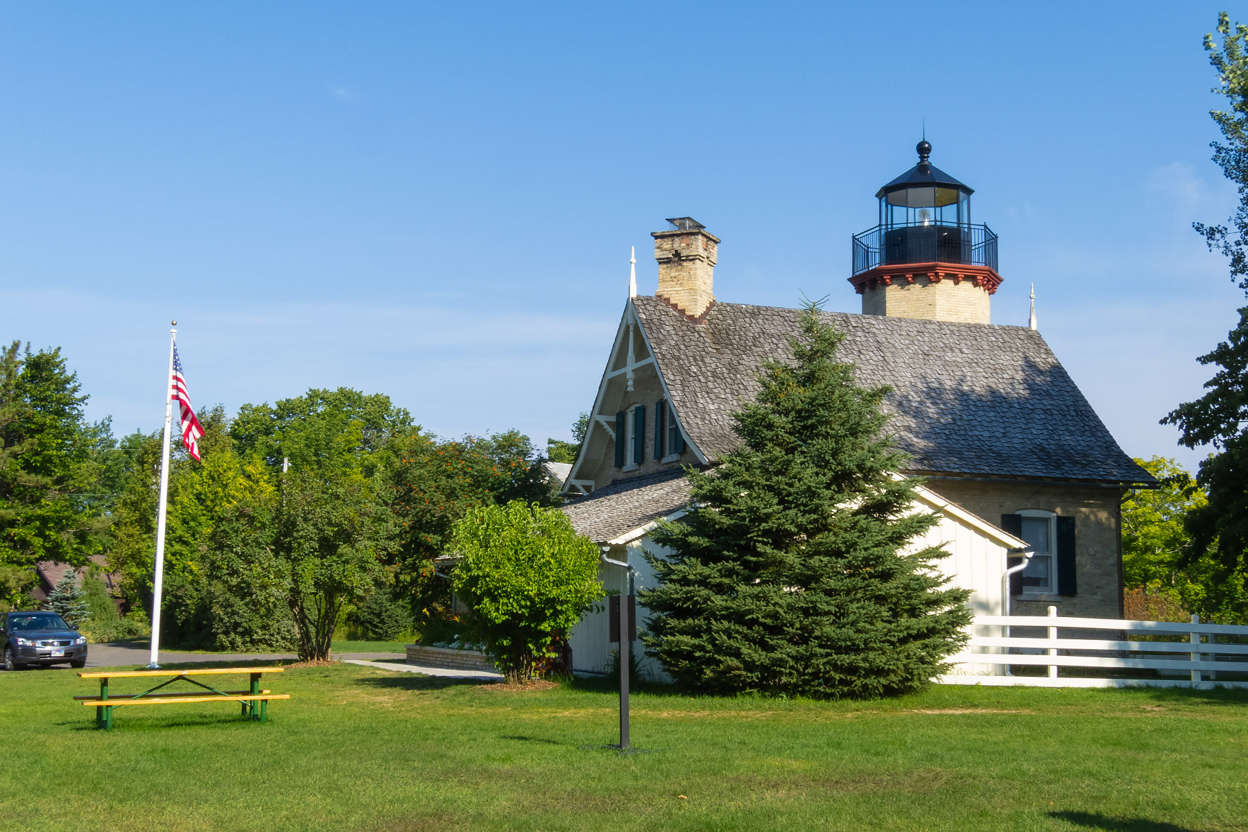 McGulpin Point Lighthouse near Mackinaw City, Michigan, August 2013.  Click for next photo.