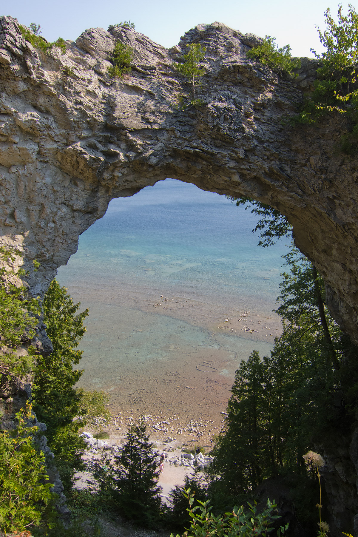 Arch Rock, Mackinac Island, Michigan, August 2013.  Click for next photo.
