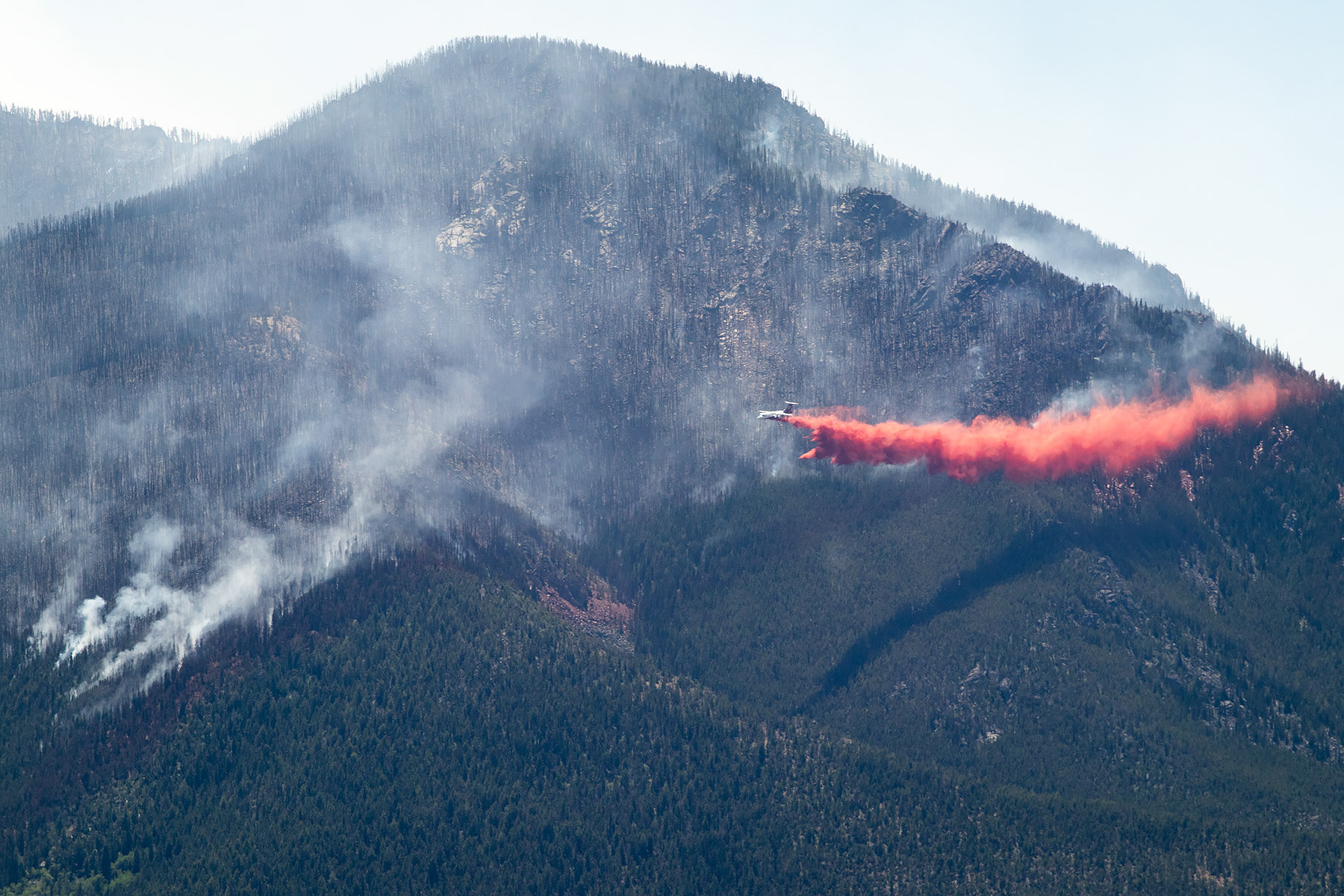 Robertson Draw Fire, Red Lodge, Montana.  The crews continued battling the fire for three months before it was brought under control.  Click for next photo.