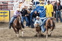 Home of Champions Rodeo, steer wrestling (1 of 3), Red Lodge, July 4.