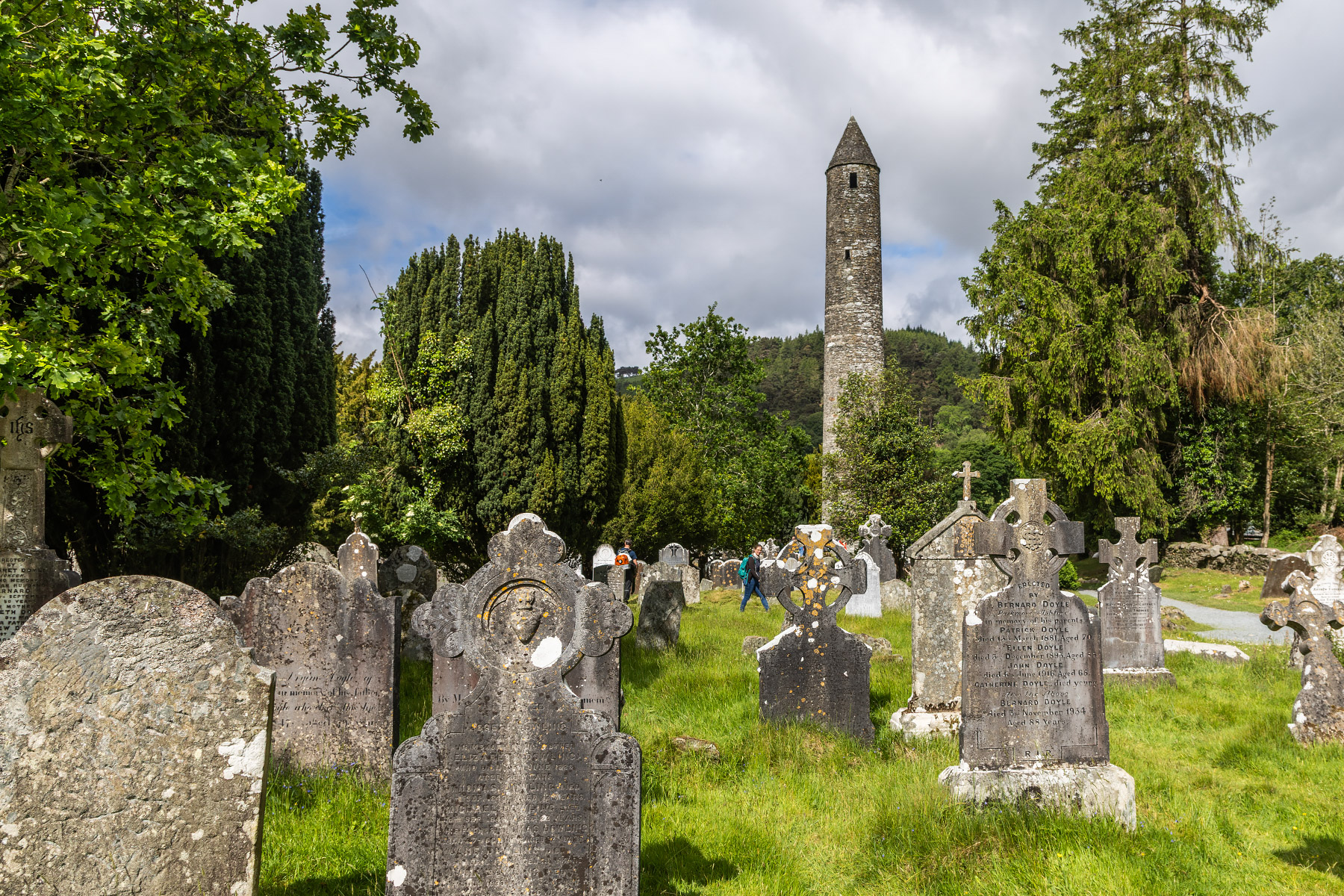 The Round Tower, Glendalough, Ireland.  Click for next photo.