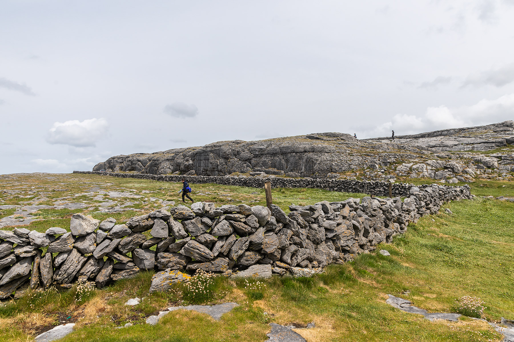 Rock walls and rocky landscape, the west of Ireland.  Click for next photo.