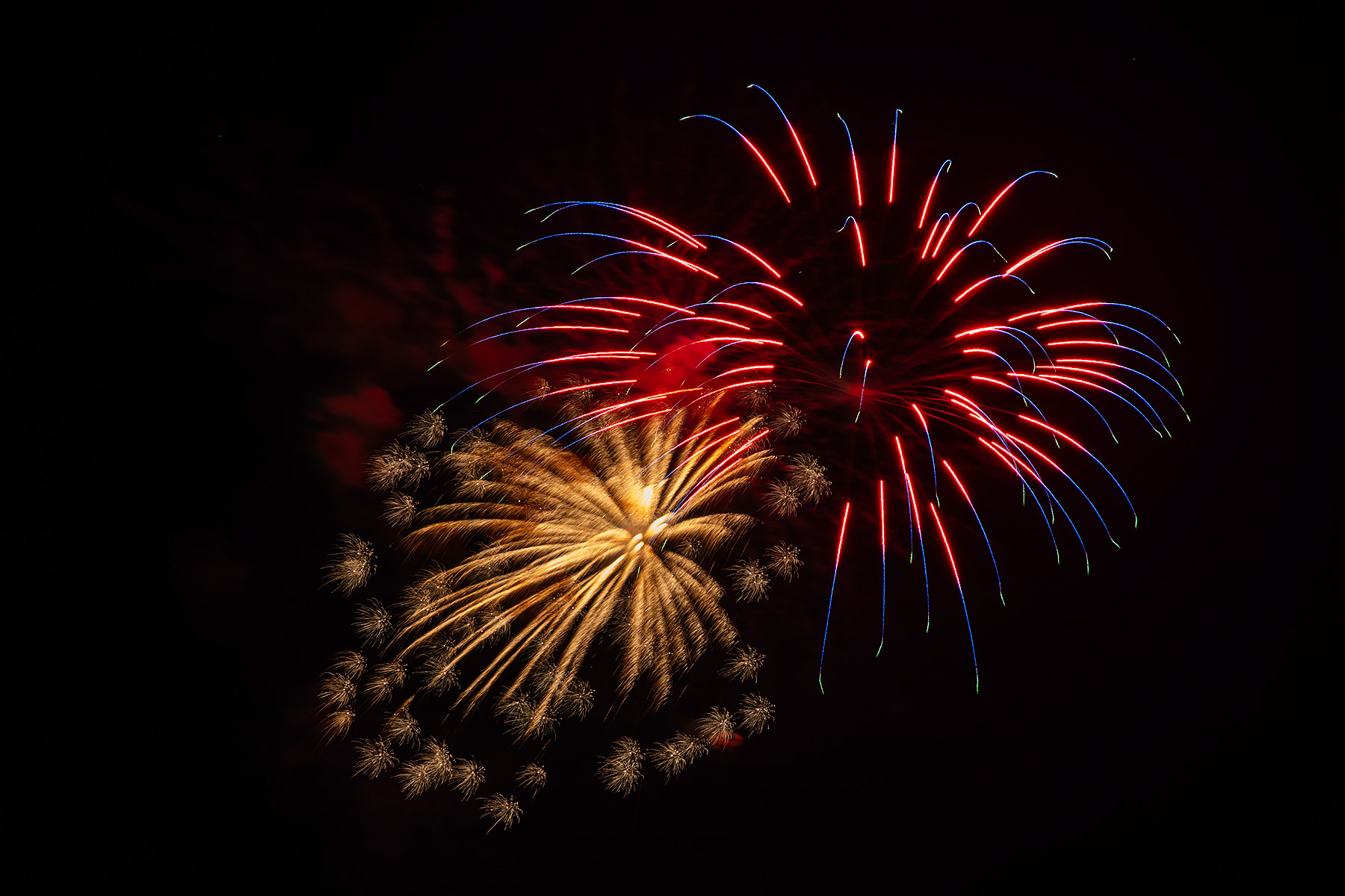Fireworks, Red Lodge, MT.  Click for next photo.