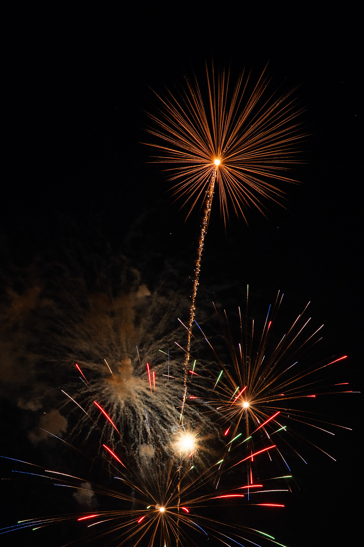 Fireworks, Red Lodge, MT.  Click for next photo.
