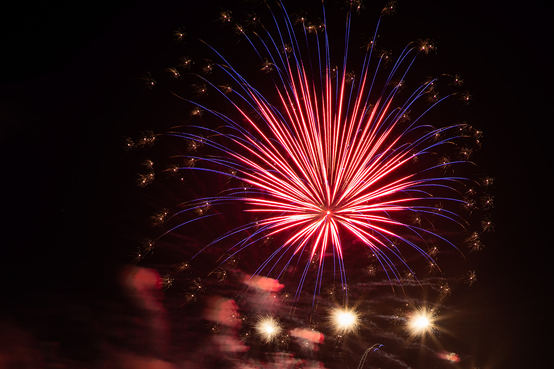 Fireworks, Red Lodge, MT.  Click for next photo.