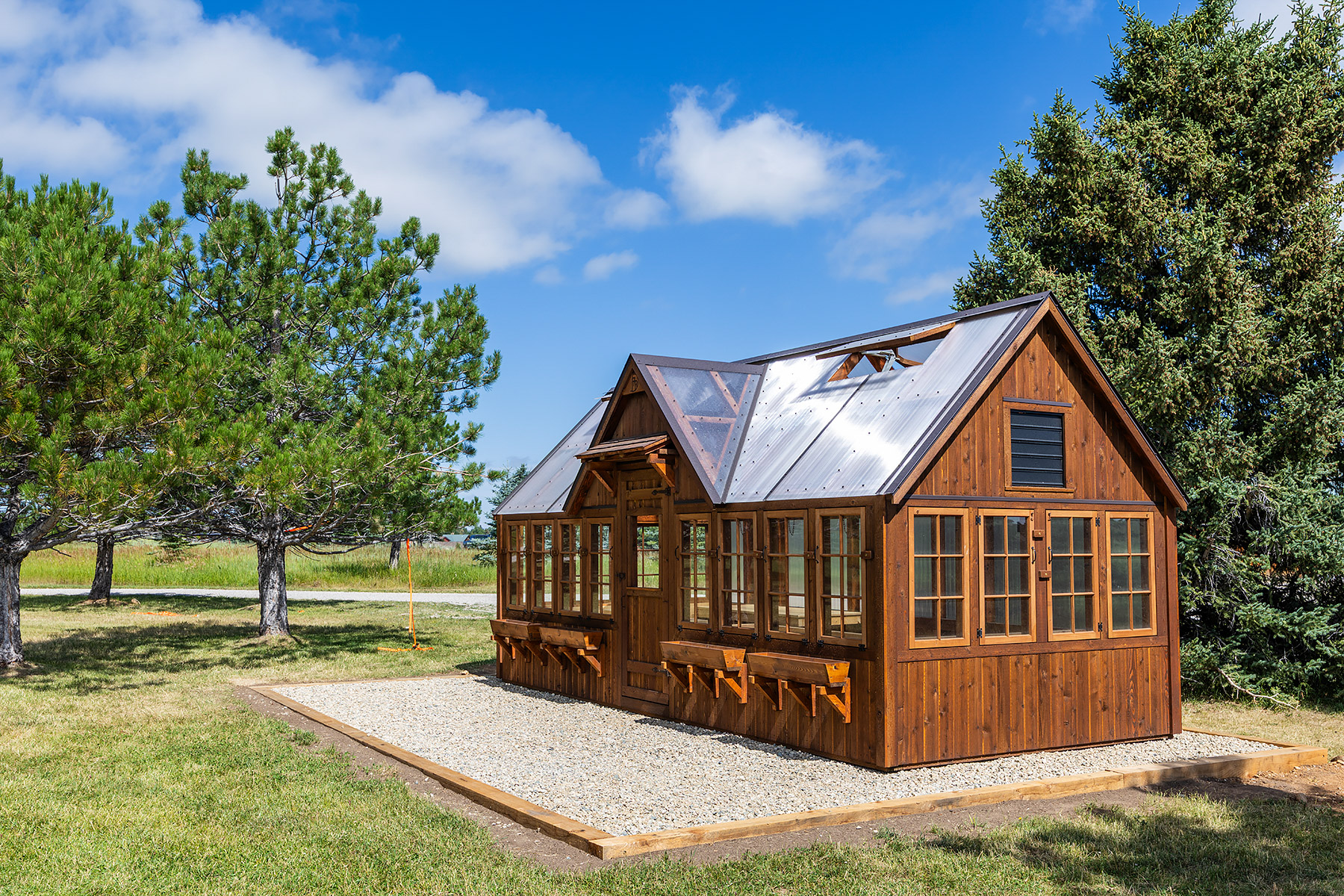 My new greenhouse.  Click for next photo.