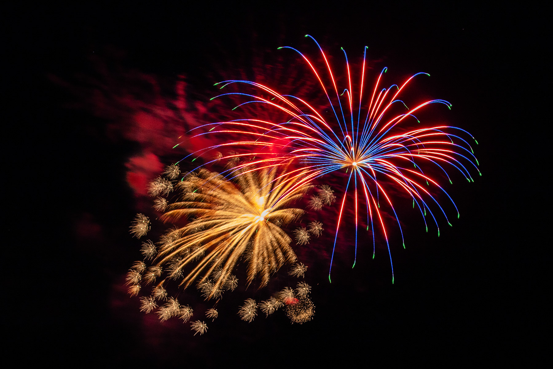 Fireworks, Red Lodge, MT.  Click for next photo.