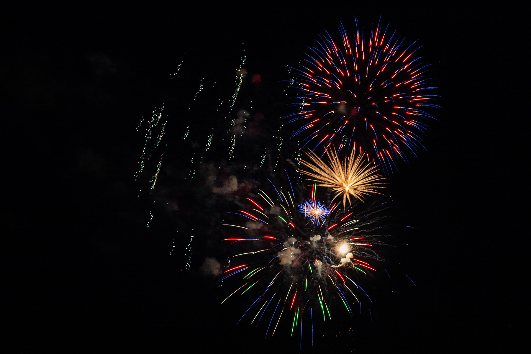 Fireworks, Red Lodge, MT.  Click for next photo.