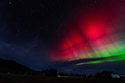 Northern Lights over Red Lodge Mountain, Montana.